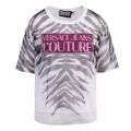 Womens White Doublelayer Animal S/s T Shirt 55209 by Versace Jeans Couture from Hurleys