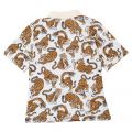 Boys Off White Tiger Print S/s Polo Shirt 102612 by Kenzo from Hurleys
