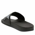 Womens Shiny Black Visibility Logo Slides 38143 by EA7 from Hurleys