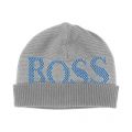 Boys Grey Branded Knitted Hat 13264 by BOSS from Hurleys
