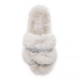 Womens Aluminium Scarlett Faux Fur Slippers 101015 by Michael Kors from Hurleys