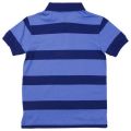 Boys Wave Blue Striped S/s Polo Shirt 14845 by Lacoste from Hurleys