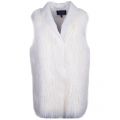 Womens Cream Faux Fur Reversible Gilet 67830 by Armani Jeans from Hurleys