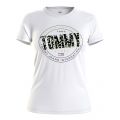Womens White Floral Logo Slim Fit S/s T Shirt 87696 by Tommy Jeans from Hurleys