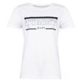 Womens White Metallic Logo S/s T Shirt 34718 by Tommy Jeans from Hurleys