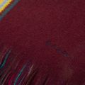 Mens Burgundy Multi Edge Scarf 94219 by PS Paul Smith from Hurleys