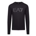 Mens Navy Visibility Logo Crew Sweat Top 57456 by EA7 from Hurleys