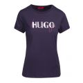 Womens Dark Blue The Slim Tee 9 S/s T Shirt 88294 by HUGO from Hurleys