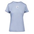 Womens Pastel Blue The Slim Tee Label S/s T Shirt 99841 by HUGO from Hurleys