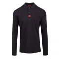 Mens Black Deresolo L/s Polo Shirt 101042 by HUGO from Hurleys