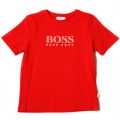 Boys Red Branded S/s Tee Shirt 37344 by BOSS from Hurleys