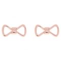 Womens Rose Gold Alie Bow Studs