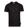 Mens Black Logomania Slim Fit S/s T Shirt 55349 by Versace Jeans Couture from Hurleys