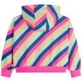 Girls Multicoloured Candy Stripe Hooded Zip Sweat Top 104401 by Billieblush from Hurleys