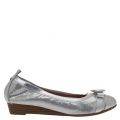 Womens White and Silver Ellan Trim Ballerina Shoes 24304 by Moda In Pelle from Hurleys