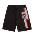 Boys Black Train 7 Lines Sweat Shorts 57358 by EA7 from Hurleys
