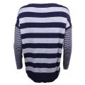 Womens Denim Grey Rivco Stripe Knitted Jumper 69334 by Barbour International from Hurleys