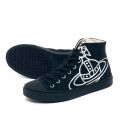 Mens Navy Plimsoll High Top Canvas Trainers 91129 by Vivienne Westwood from Hurleys