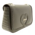 Womens Grey Exotic Heart Shoulder Bag 10395 by Love Moschino from Hurleys