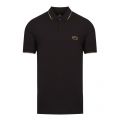 Athleisure Mens Black Paul Curved Logo Slim Fit S/s Polo Shirt 45131 by BOSS from Hurleys