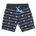 Infant White/Navy Pocket S/s T Shirt & Shorts Set 38042 by Emporio Armani from Hurleys