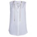 Womens White Chain Neck Blouse 7911 by Michael Kors from Hurleys