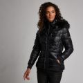 Womens Black Premium Strike Hooded Quilted Jacket 51395 by Barbour International from Hurleys