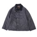 Boys Navy Heskin Waxed Jacket 12597 by Barbour from Hurleys