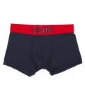 Mens Navy/Red Iconic Logo Trunks 51834 by HUGO from Hurleys