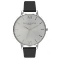 Womens Black & Silver Big Dial Watch 52035 by Olivia Burton from Hurleys