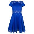 Womens Mid Blue Rehanna Embroidered Skater Dress 22773 by Ted Baker from Hurleys