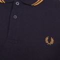 Mens Navy/Caramel Twin Tipped S/s Polo Shirt 92300 by Fred Perry from Hurleys