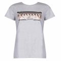 Womens Light Grey Metallic Logo S/s T Shirt 34715 by Tommy Jeans from Hurleys