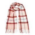 Womens Red/Pink Hailes Tartan Wrap Scarf 94465 by Barbour from Hurleys