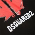 Boys Black Sports Large Logo Cool Hoodie 107389 by Dsquared2 from Hurleys