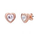 Womens Rose Gold Crystal Han Heart Earrings 82703 by Ted Baker from Hurleys