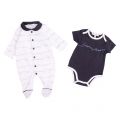 Baby White/Navy Take Me Home Script Set 48093 by Emporio Armani from Hurleys