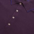 Mens Aubergine Merino Knit L/s Polo Shirt 28775 by PS Paul Smith from Hurleys