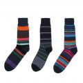 Mens Navy Assorted Stripe 3 Pack Socks 92692 by PS Paul Smith from Hurleys