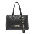 Womens Black Diamond Quilted Shopper Bag 53175 by Love Moschino from Hurleys
