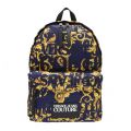 Mens Dark Blue Baroque Logo Backpack 51175 by Versace Jeans Couture from Hurleys