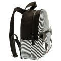 Womens Black & White Stripe Kooky Cat Backpack 70012 by Lulu Guinness from Hurleys