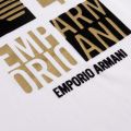 Boys White Gold Logo S/s T Shirt 57394 by Emporio Armani from Hurleys