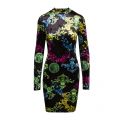 Womens Black Baroque Mix Print Bodycon Dress 49047 by Versace Jeans Couture from Hurleys