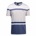 Athleisure Mens Blue Tee 8 Colourblock S/s T Shirt 57039 by BOSS from Hurleys
