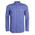 Mens Navy Blue Small Check Regular Fit L/s Shirt 30992 by Lacoste from Hurleys