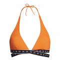 Womens Orange High Apex Logo Band Bikini Top 60093 by Calvin Klein from Hurleys
