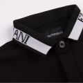 Boys Black Logo Trim Collar S/s Polo Shirt 57388 by Emporio Armani from Hurleys