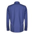 Mens Navy Blue Small Check Regular Fit L/s Shirt 30994 by Lacoste from Hurleys