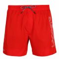 Mens Corrida Red Side Logo Swim Shorts 59289 by Lacoste from Hurleys